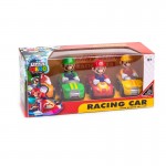 4PCS Super Mario Bros Racing Car Toys Kawaii Anime Figure Car Toys Kids Gifts